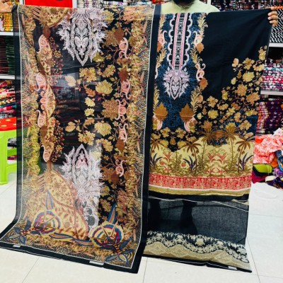 Exclusive Gonga Patel Premium Cotton Three Piece for Women