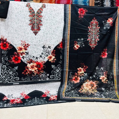 Kasmiri cotton three piece